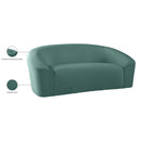  Manufacturer Color_Mint -- Riley 71" Mint Velvet Upholstered Loveseat IMAGE 9