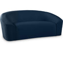  Manufacturer Color_Navy -- Riley 71" Navy Velvet Upholstered Loveseat IMAGE 1