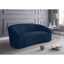  Manufacturer Color_Navy -- Riley 71" Navy Velvet Upholstered Loveseat IMAGE 2