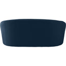  Manufacturer Color_Navy -- Riley 71" Navy Velvet Upholstered Loveseat IMAGE 3