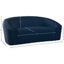  Manufacturer Color_Navy -- Riley 71" Navy Velvet Upholstered Loveseat IMAGE 8