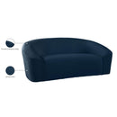  Manufacturer Color_Navy -- Riley 71" Navy Velvet Upholstered Loveseat IMAGE 9