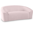  Manufacturer Color_Pink -- Riley 71" Pink Velvet Upholstered Loveseat IMAGE 1