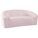 Meridian Riley Stationary Fabric Loveseat 610Pink-L IMAGE 1