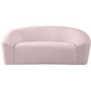  Manufacturer Color_Pink -- Riley 71" Pink Velvet Upholstered Loveseat IMAGE 5