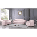  Manufacturer Color_Pink -- Riley 71" Pink Velvet Upholstered Loveseat IMAGE 7