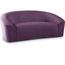  Manufacturer Color_Purple -- Riley 71" Purple Velvet Upholstered Loveseat IMAGE 1