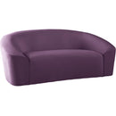 Meridian Riley Stationary Fabric Loveseat 610Purple-L IMAGE 1