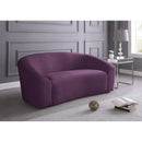  Manufacturer Color_Purple -- Riley 71" Purple Velvet Upholstered Loveseat IMAGE 2