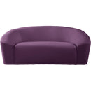  Manufacturer Color_Purple -- Riley 71" Purple Velvet Upholstered Loveseat IMAGE 5
