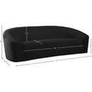 Meridian Riley Black Velvet Sofa IMAGE 8