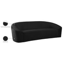 Meridian Riley Black Velvet Sofa IMAGE 9