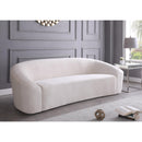  Manufacturer Color_Cream -- Riley 91" Cream Velvet Upholstered Sofa IMAGE 2