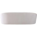  Manufacturer Color_Cream -- Riley 91" Cream Velvet Upholstered Sofa IMAGE 3
