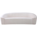  Manufacturer Color_Cream -- Riley 91" Cream Velvet Upholstered Sofa IMAGE 5