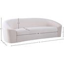  Manufacturer Color_Cream -- Riley 91" Cream Velvet Upholstered Sofa IMAGE 8
