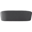  Manufacturer Color_Grey -- Riley 91" Grey Velvet Upholstered Sofa IMAGE 3