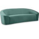  Manufacturer Color_Mint -- Riley 91" Mint Velvet Upholstered Sofa IMAGE 1