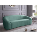  Manufacturer Color_Mint -- Riley 91" Mint Velvet Upholstered Sofa IMAGE 2