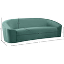  Manufacturer Color_Mint -- Riley 91" Mint Velvet Upholstered Sofa IMAGE 8