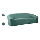  Manufacturer Color_Mint -- Riley 91" Mint Velvet Upholstered Sofa IMAGE 9