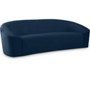  Manufacturer Color_Navy -- Riley 91" Navy Velvet Upholstered Sofa IMAGE 1