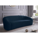  Manufacturer Color_Navy -- Riley 91" Navy Velvet Upholstered Sofa IMAGE 2