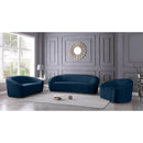  Manufacturer Color_Navy -- Riley 91" Navy Velvet Upholstered Sofa IMAGE 7