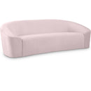  Manufacturer Color_Pink -- Riley 91" Pink Velvet Upholstered Sofa IMAGE 1
