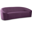  Manufacturer Color_Purple -- Riley 91" Purple Velvet Upholstered Sofa IMAGE 1