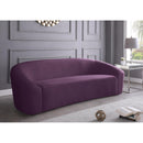  Manufacturer Color_Purple -- Riley 91" Purple Velvet Upholstered Sofa IMAGE 2