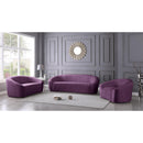  Manufacturer Color_Purple -- Riley 91" Purple Velvet Upholstered Sofa IMAGE 7