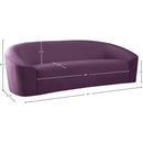  Manufacturer Color_Purple -- Riley 91" Purple Velvet Upholstered Sofa IMAGE 8