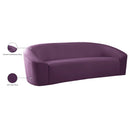  Manufacturer Color_Purple -- Riley 91" Purple Velvet Upholstered Sofa IMAGE 9