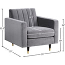  Manufacturer Color_Grey -- Meridian Lola Stationary Fabric Chair IMAGE 5