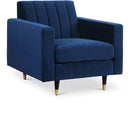  Manufacturer Color_Navy -- Lola Navy Velvet Upholstered Chair IMAGE 1