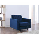  Manufacturer Color_Navy -- Lola Navy Velvet Upholstered Chair IMAGE 2