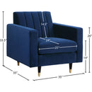  Manufacturer Color_Navy -- Lola Navy Velvet Upholstered Chair IMAGE 5