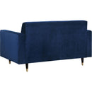  Manufacturer Color_Navy -- Lola 60" Navy Velvet Upholstered Loveseat IMAGE 3