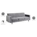  Manufacturer Color_Grey -- Meridian Lola Stationary Fabric Sofa IMAGE 6
