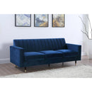  Manufacturer Color_Navy -- Lola 85" Navy Velvet Upholstered Sofa IMAGE 2