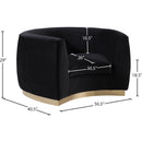  Manufacturer Color_Black -- Meridian Julian Stationary Fabric Chair IMAGE 7