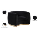 Meridian Julian Black Velvet Chair IMAGE 8
