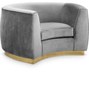  Manufacturer Color_Grey -- Julian Grey Velvet Upholstered Chair IMAGE 1