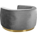  Manufacturer Color_Grey -- Julian Grey Velvet Upholstered Chair IMAGE 3