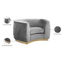  Manufacturer Color_Grey -- Julian Grey Velvet Upholstered Chair IMAGE 8
