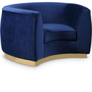  Manufacturer Color_Navy -- Julian Navy Velvet Upholstered Chair IMAGE 1