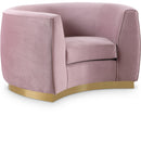  Manufacturer Color_Pink -- Julian Pink Velvet Upholstered Chair IMAGE 1