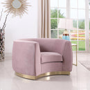  Manufacturer Color_Pink -- Julian Pink Velvet Upholstered Chair IMAGE 2