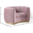  Manufacturer Color_Pink -- Julian Pink Velvet Upholstered Chair IMAGE 7